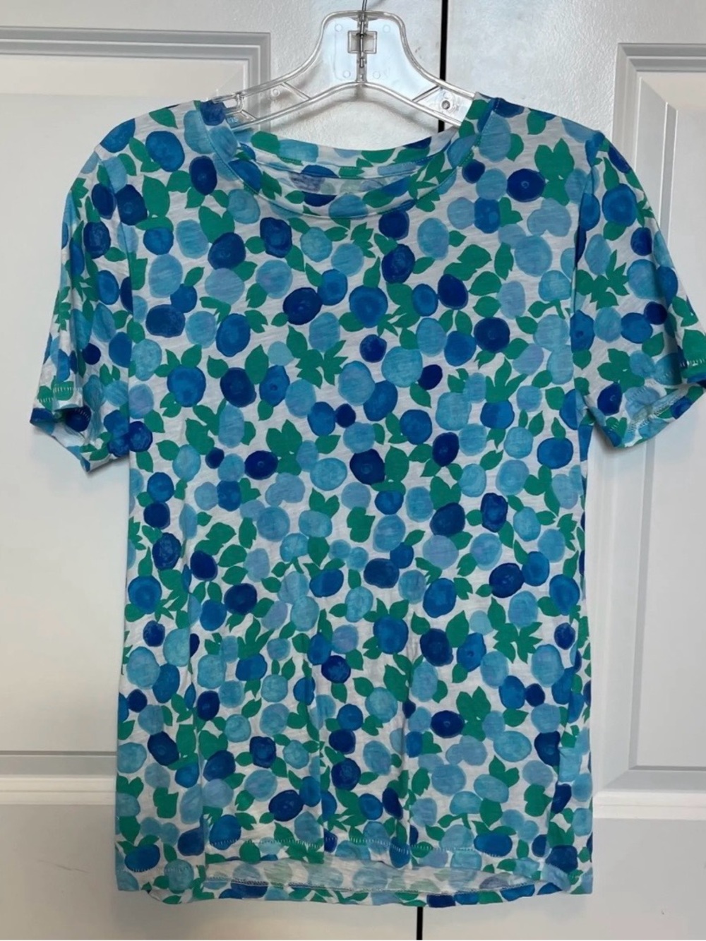 J.Crew Blueberries All-Over Print Short Sleeve T-Shirt - Size XS